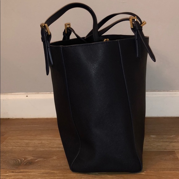 Dark Navy Blue, Tory Burch Tote Bag. - Picture 2 of 5